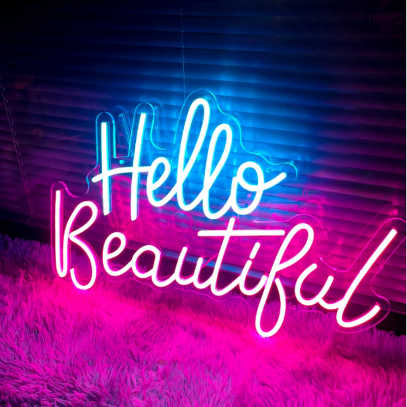 Hello Beautiful Neon Sign