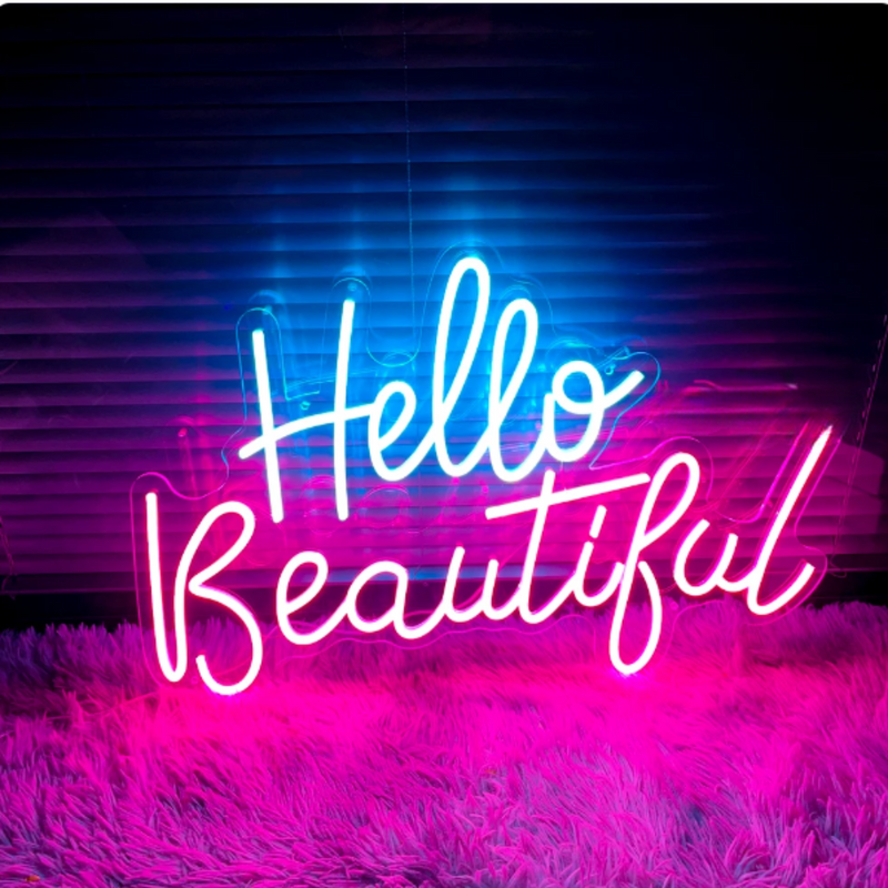 Hello Beautiful Neon Sign